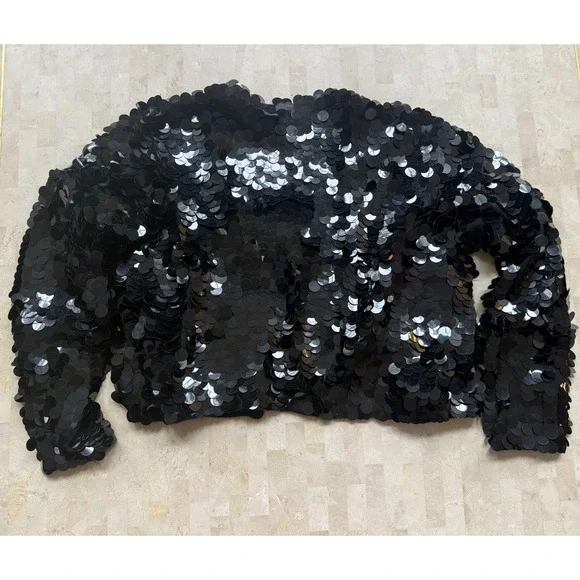 Vintage Anne Klein II Vintage Sequin Cocktail Dress Shrug Set Size SP NWT $700 - Picture 6 of 13